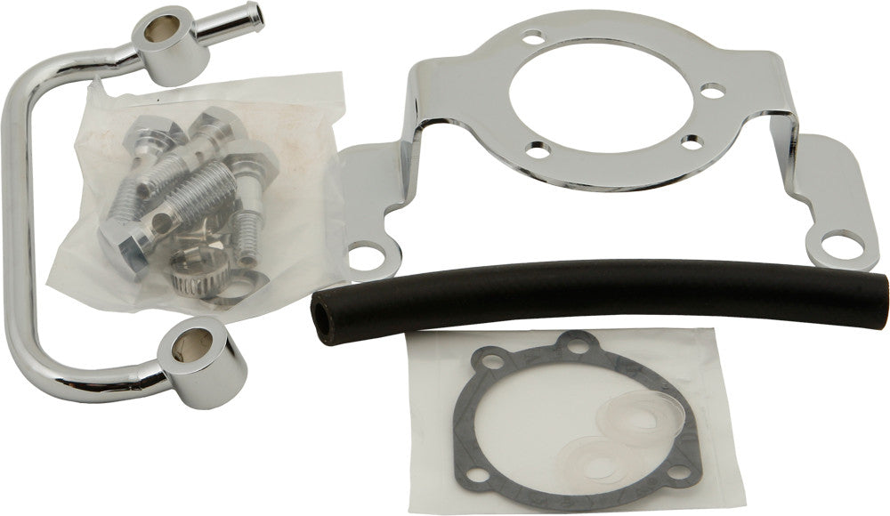 COMPLETE MNT KIT BREATHER TUBE CHROME BIGTWIN 93-17 NON-TBW