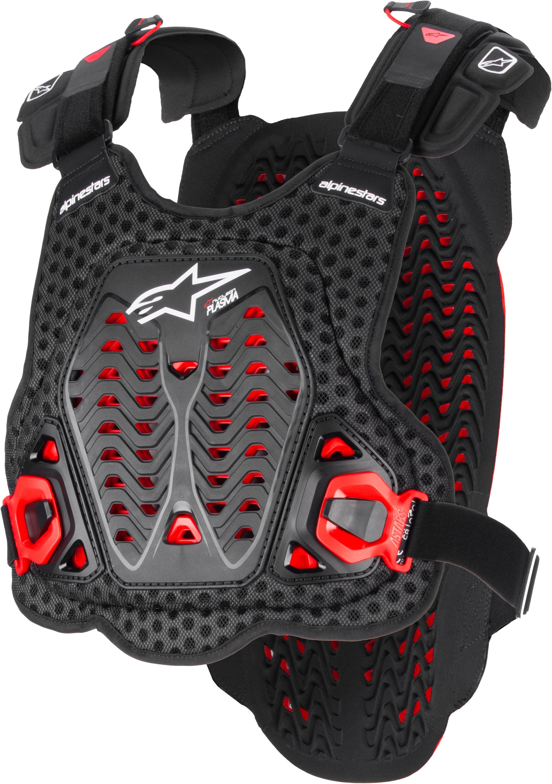 A-5 PLASMA CHEST PROTECTOR BLACK/RED/WHITE MD/LG