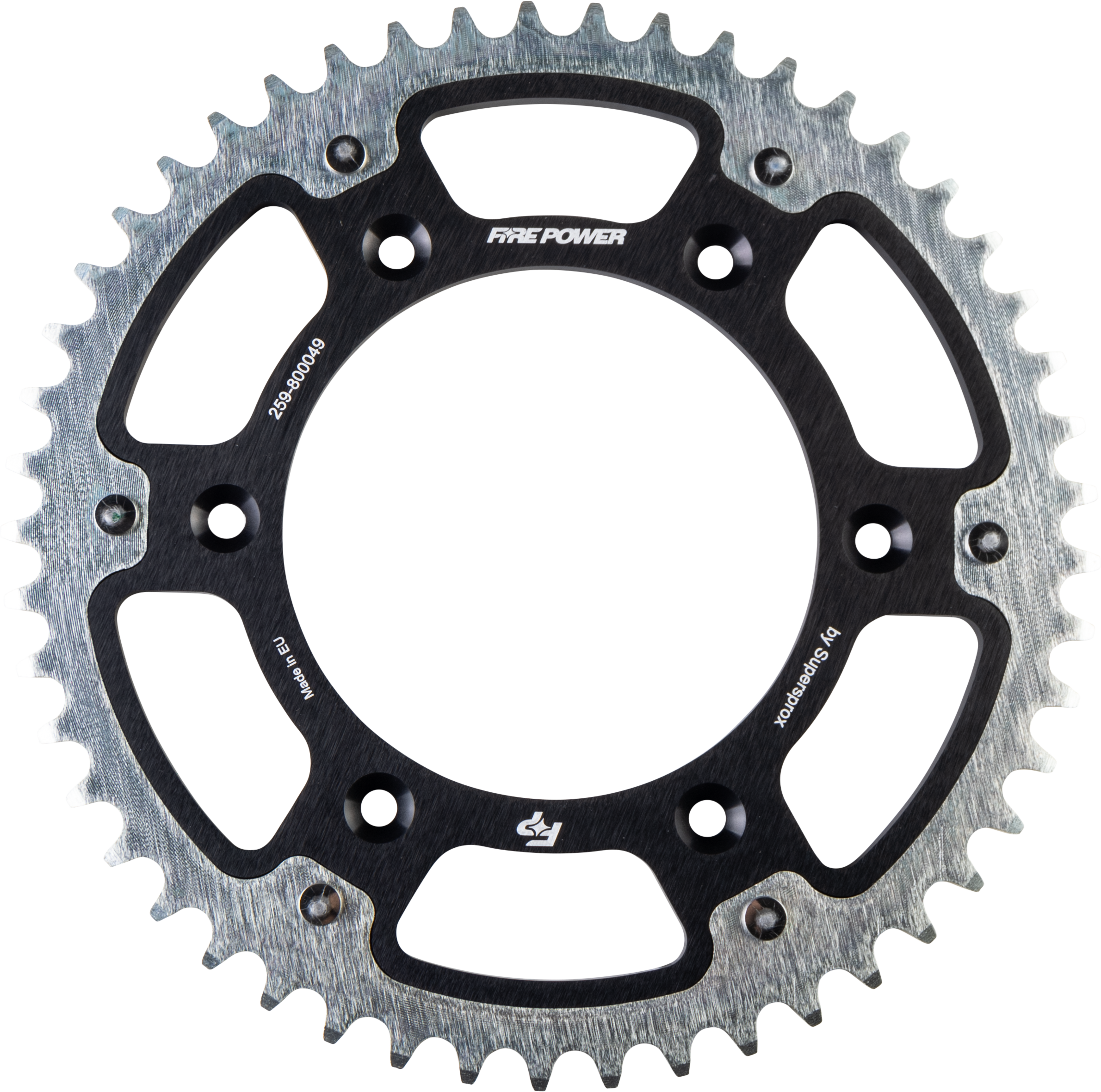 REAR SPROCKET HYBRID 49T BLK/SIL