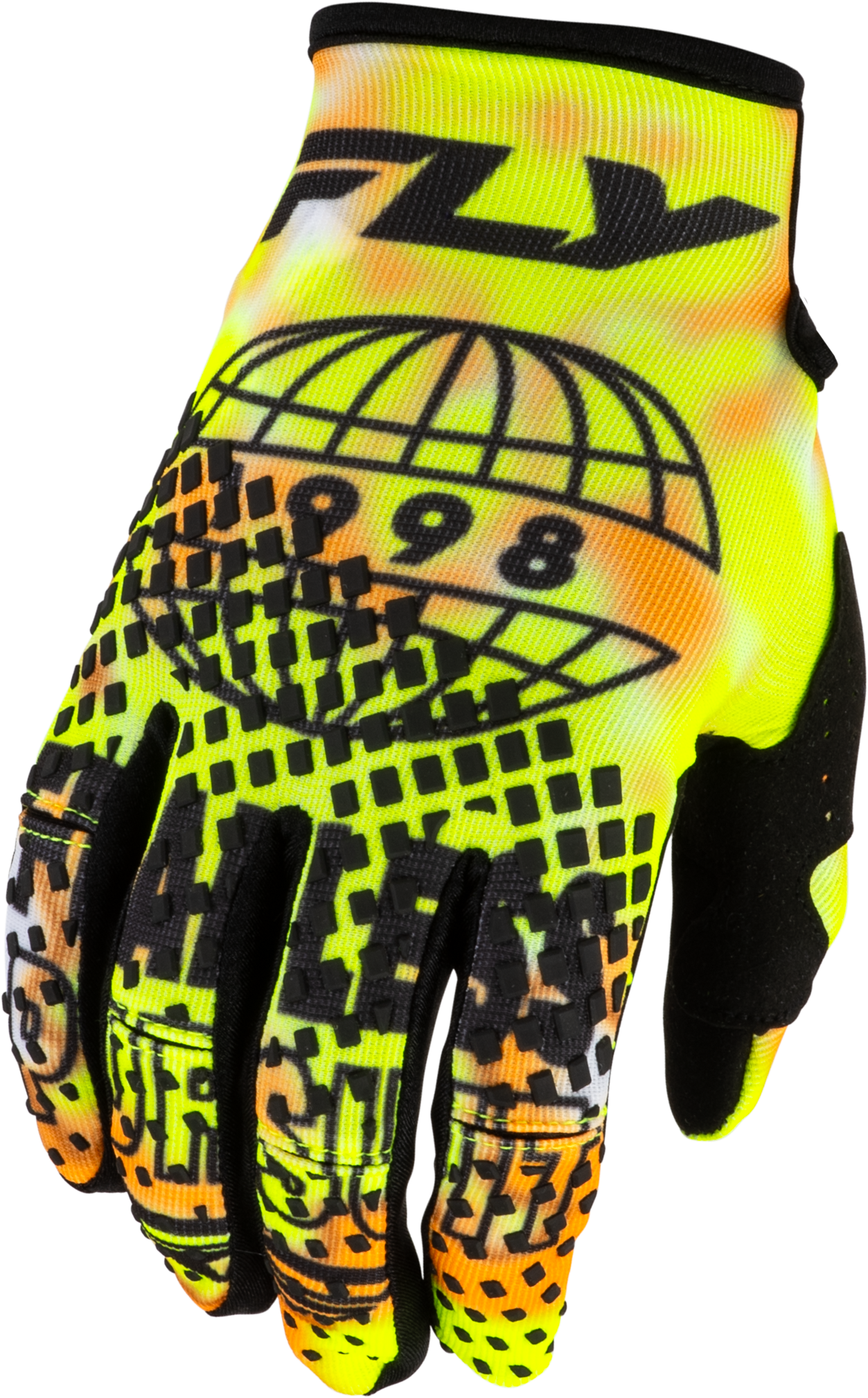 YOUTH KINETIC BLUR GLOVES WHITE/HI-VIS/ORANGE YS