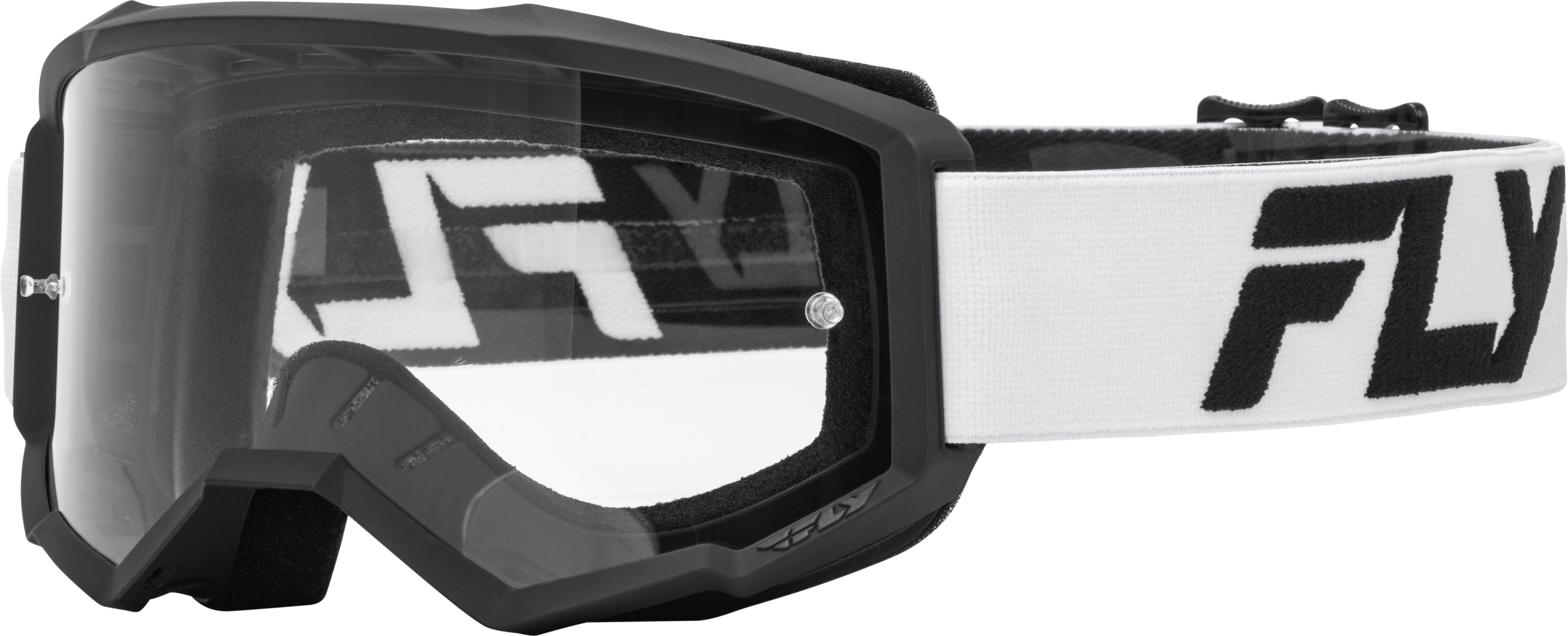 YOUTH FOCUS GOGGLE WHITE/BLACK W/ CLEAR LENS