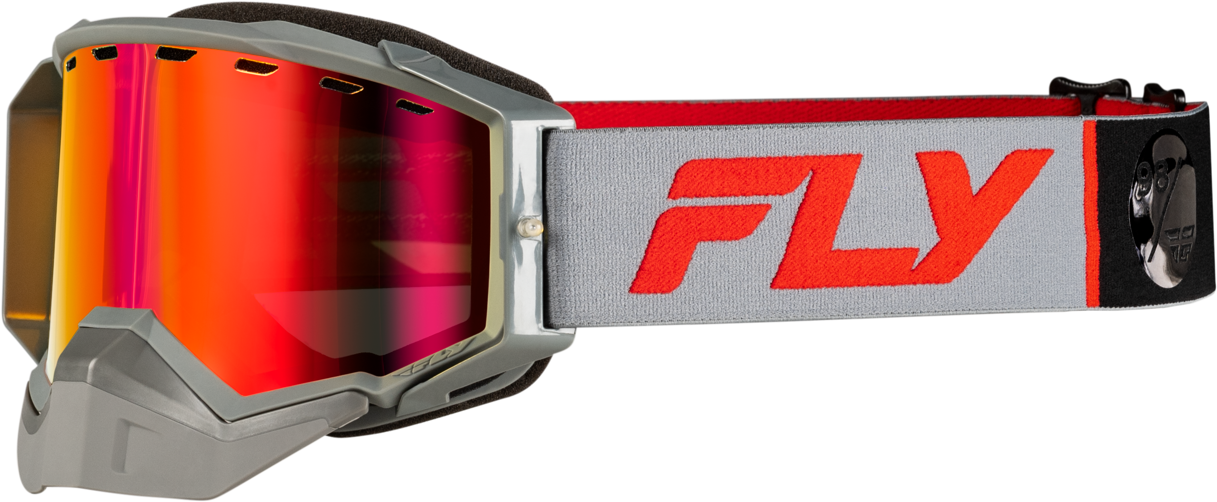 ZONE ELITE SNW GOGGLE GREY/RED W/RED MIR/PLRZD AMBER LENS