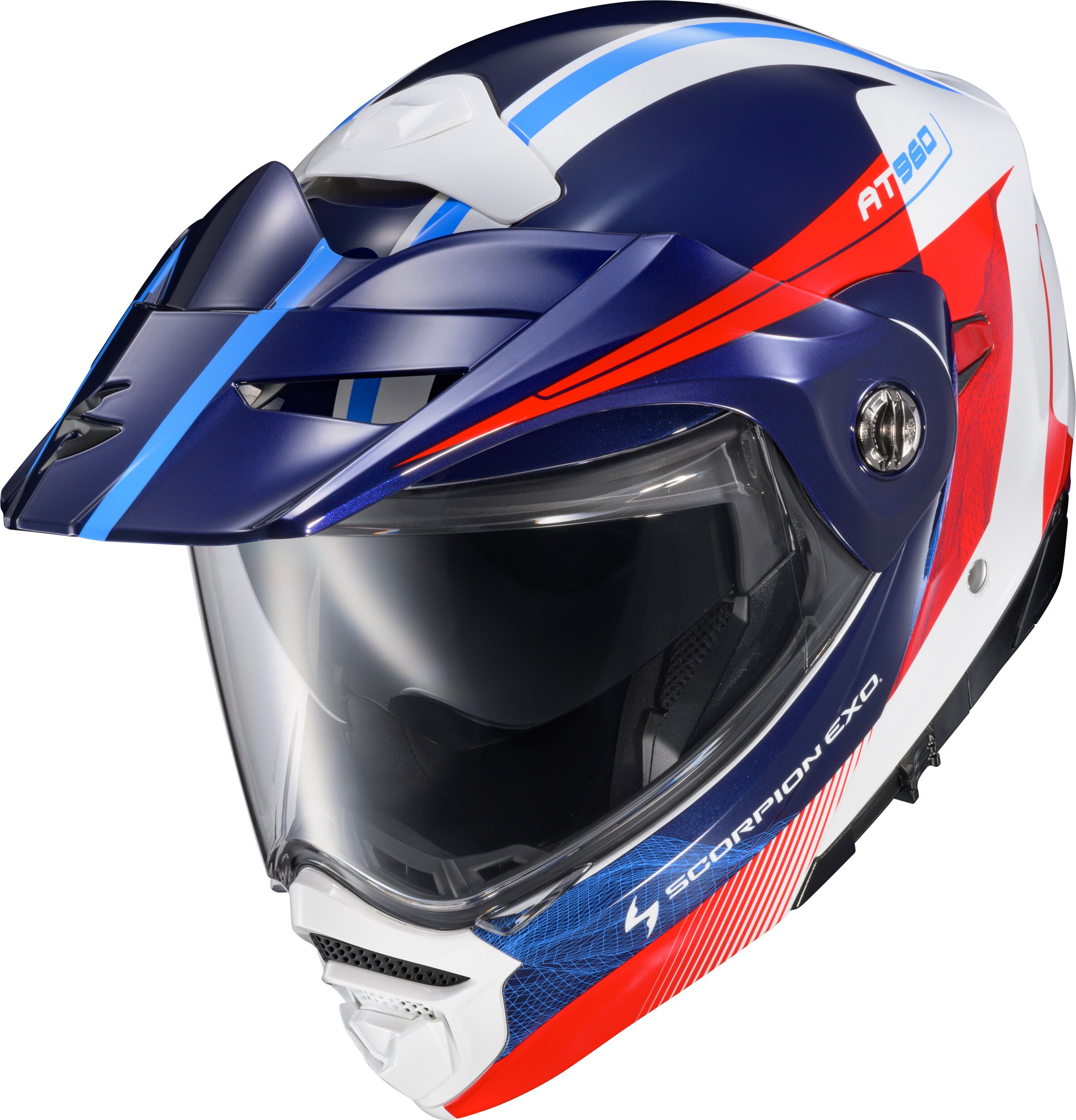 EXO-AT960 MODULAR HELMET TOPOGRAPHIC 2 RED/WHT/BLUE 2X