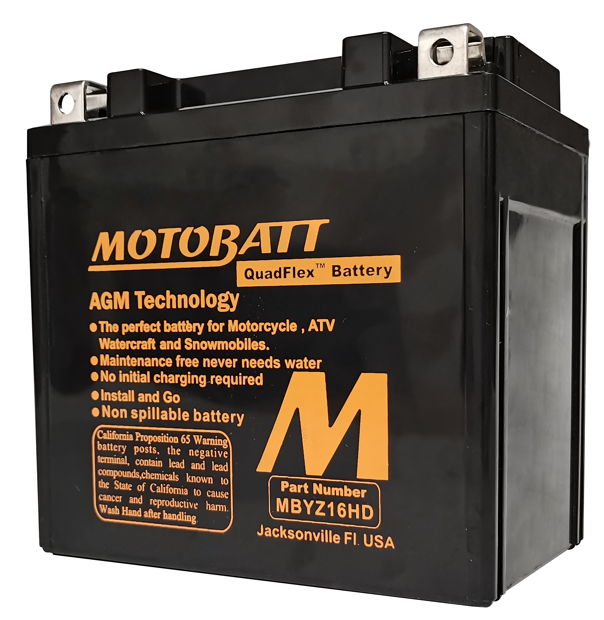 BATTERY MBYZ16HD SEALED FACTORY ACTIVATED