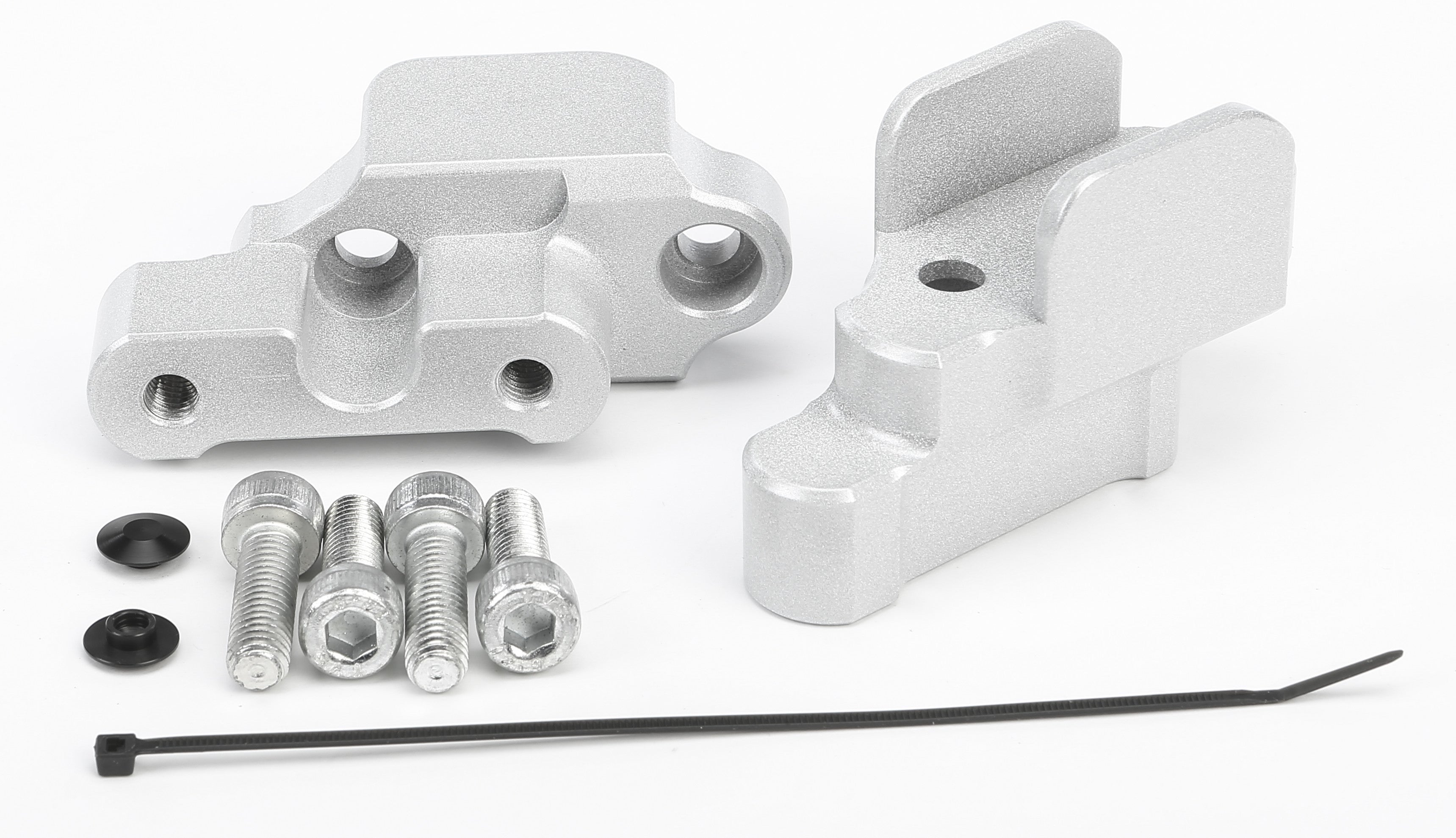 HANDLEBAR RISERS SILVER BMW