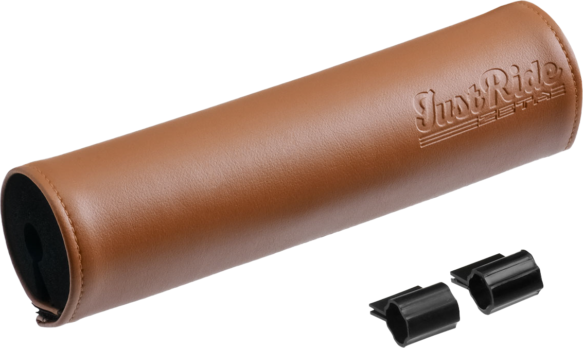 HANDLEBAR BAR PAD LEATHER 200MM BROWN