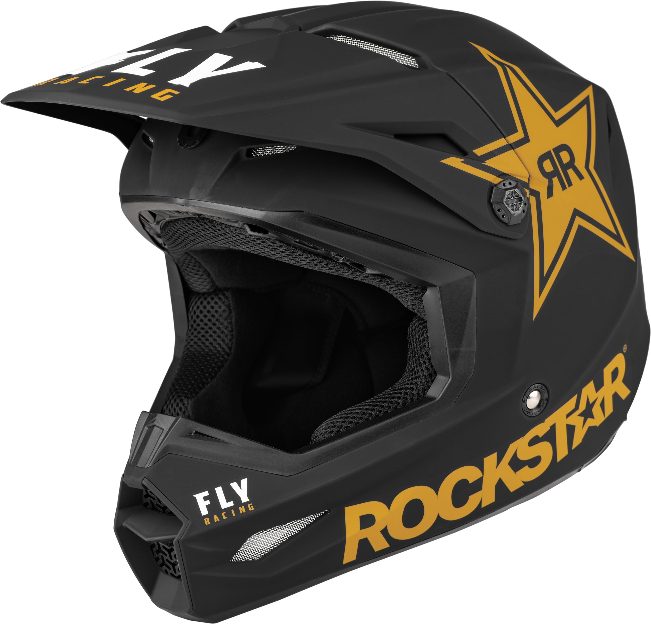 KINETIC ROCKSTAR HELMET MATTE BLACK/GOLD XS