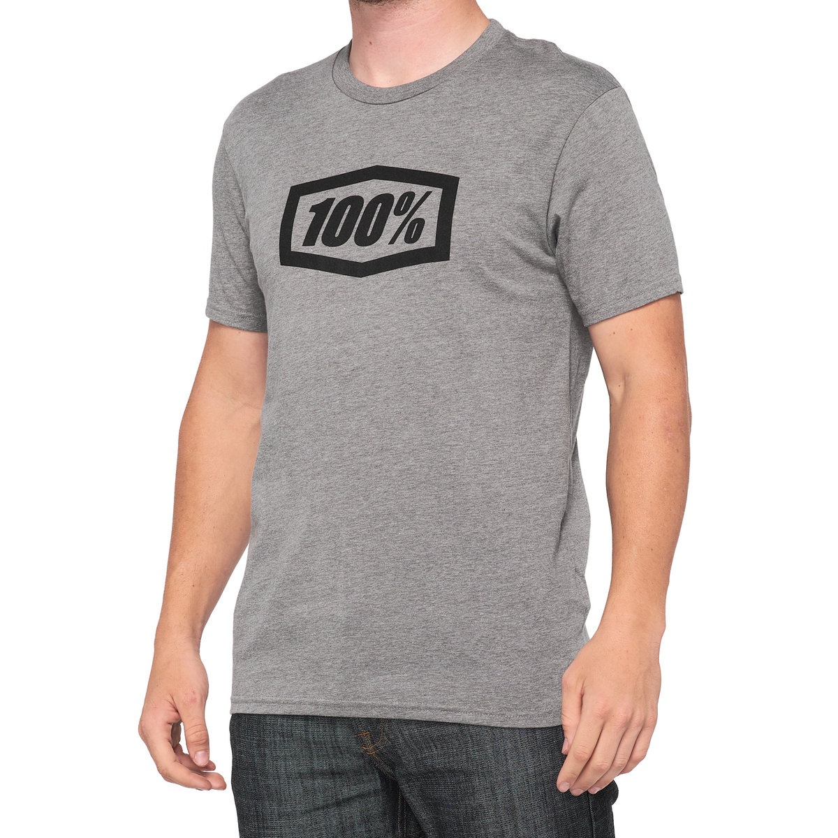ICON SS TEE HEATHER GREY LG