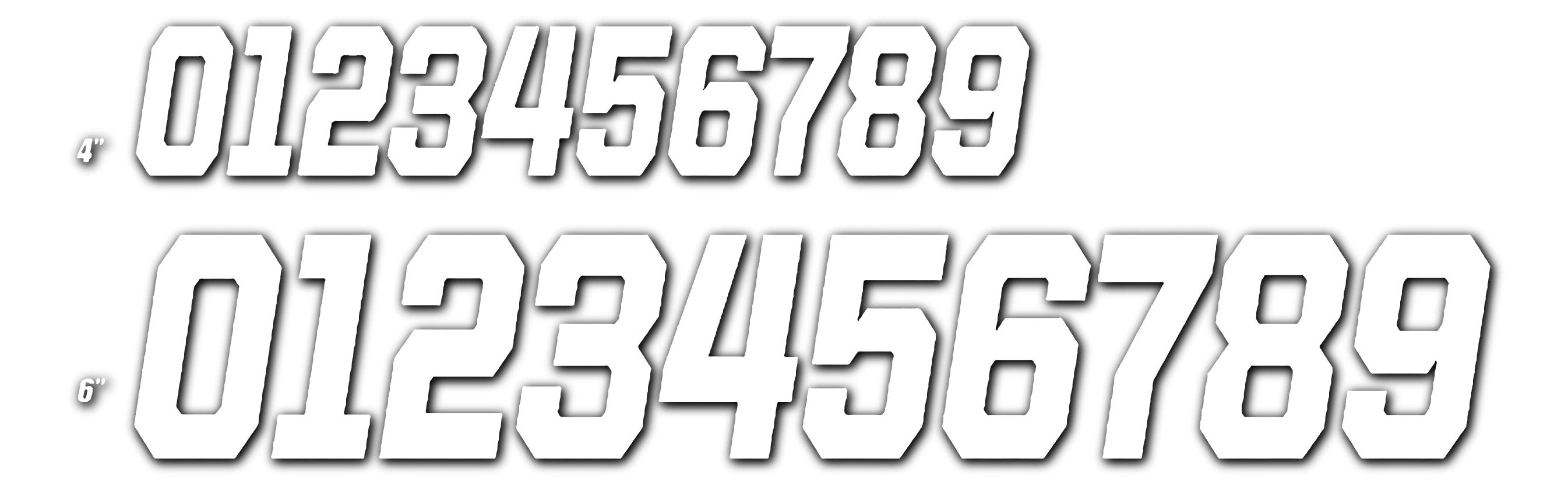 #4 WHITE 4 RACE SERIES 3/PK