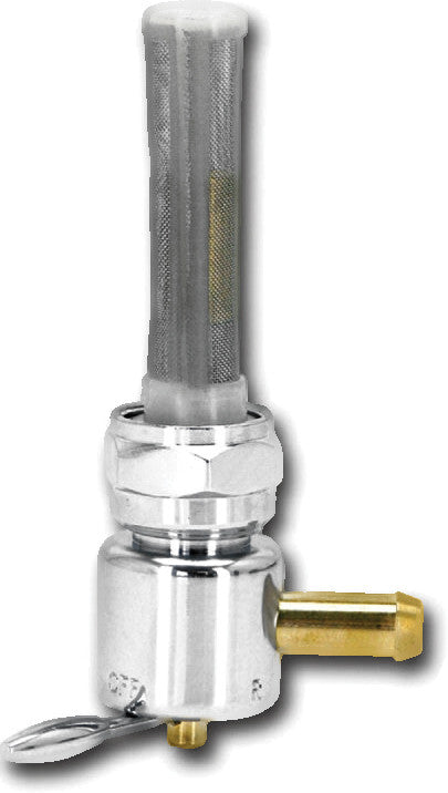 ROUND PETCOCK 22MM BUNG RIGHT SPIGOT CHROME
