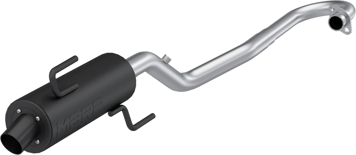 SINGLE SLIP-ON SYSTEM W/ PERFORMANCE MUFFLER BLK