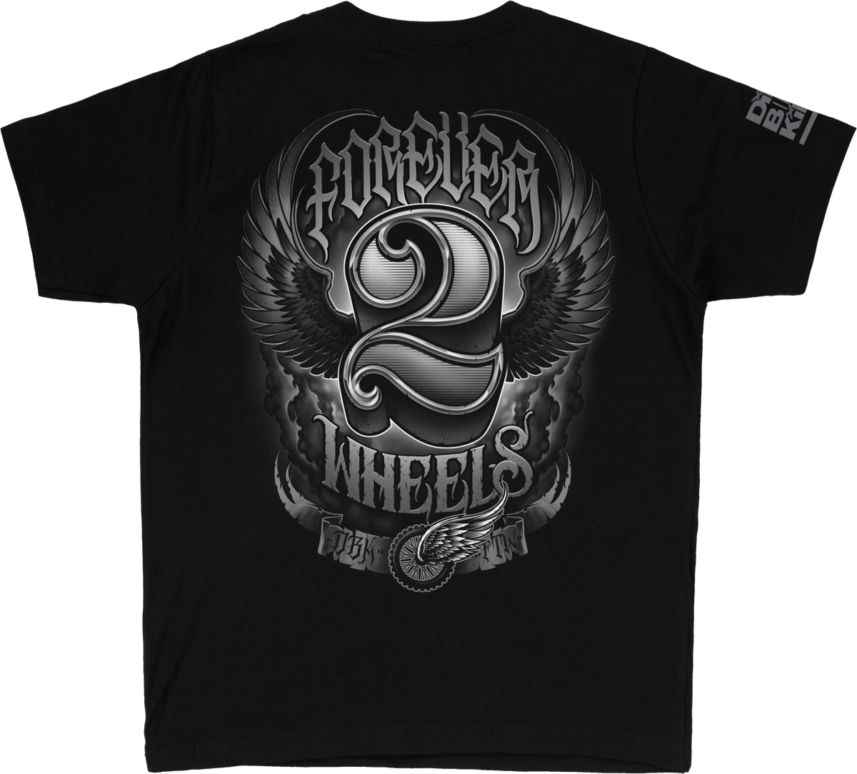 TWO WHEELS YOUTH TEE BLACK YM