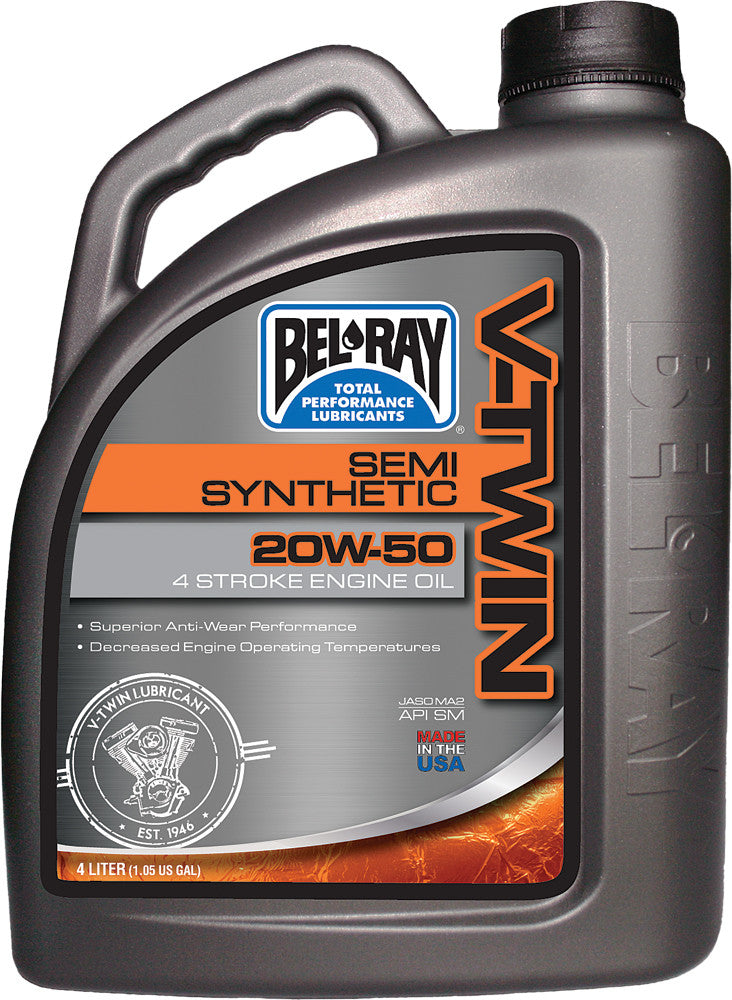V-TWIN SEMI-SYN OIL 20W50 4L (4/CASE SOLD EA)