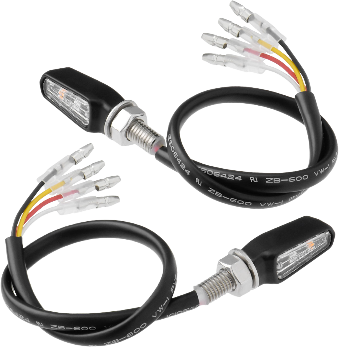 701 LED TURN SIGNALS W/TAILLIGHT BLK W/CLR LENS PR