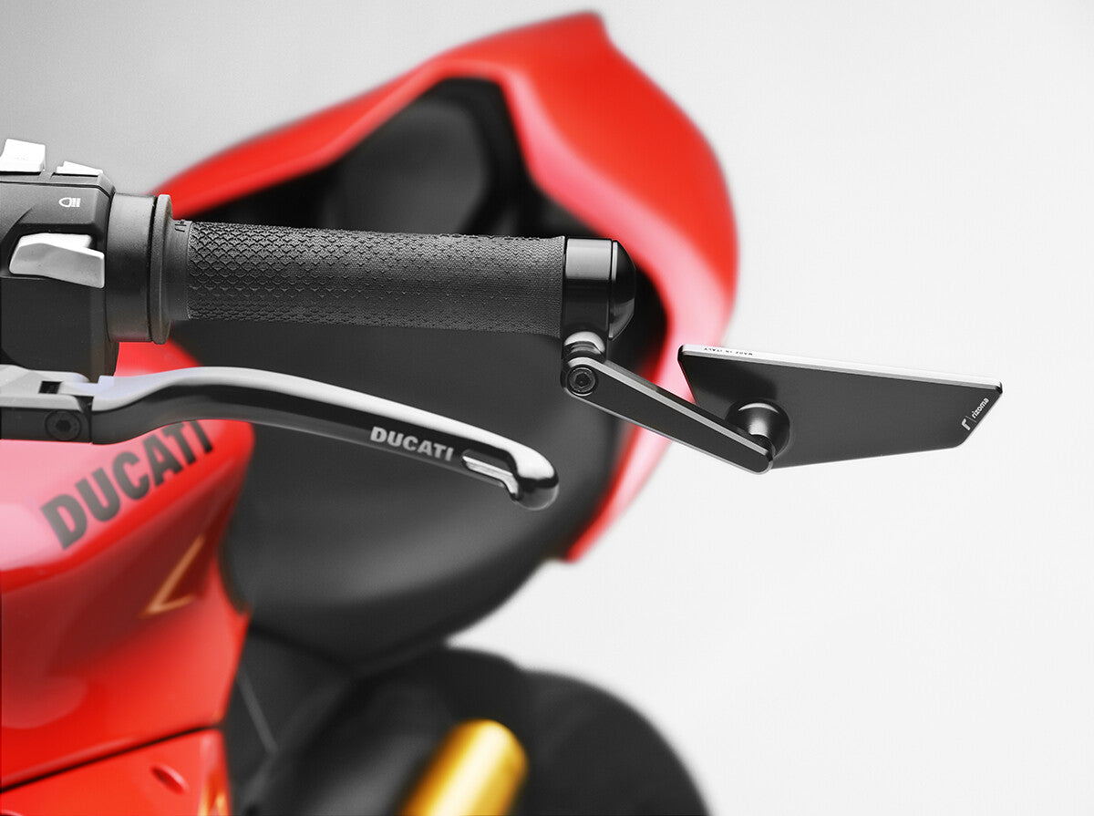 CUT EDGE BAR END MIRROR UNIVERSAL LEFT BLACK EA