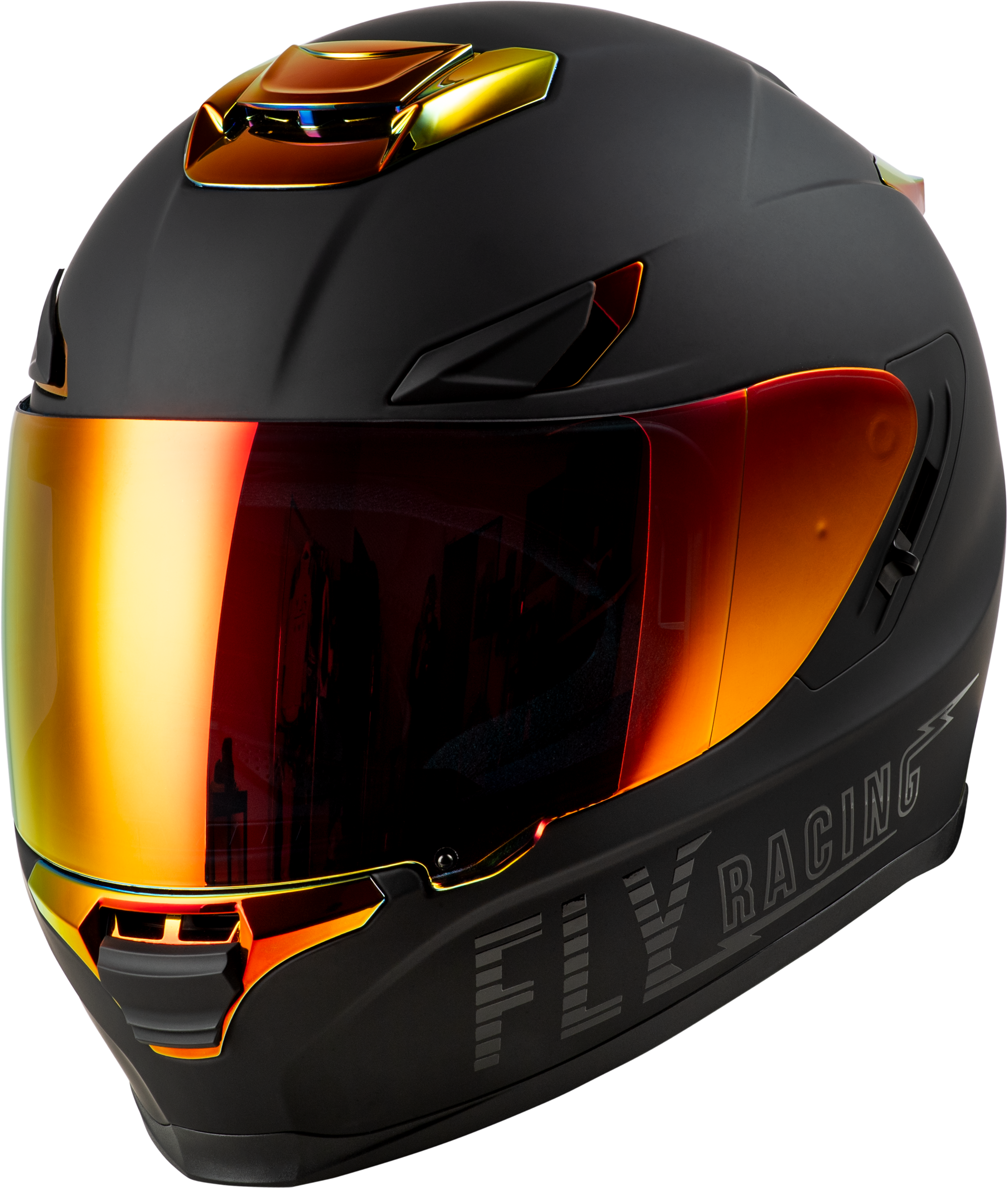 SENTINEL RECON HELMET MATTE BLACK/FIRE CHROME 2X