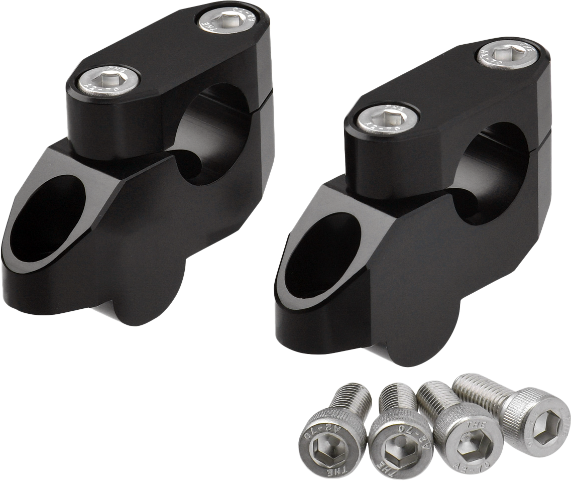 OFFSET HANDLEBAR RISER KIT 20MM 26MM 22.2MM BLACK