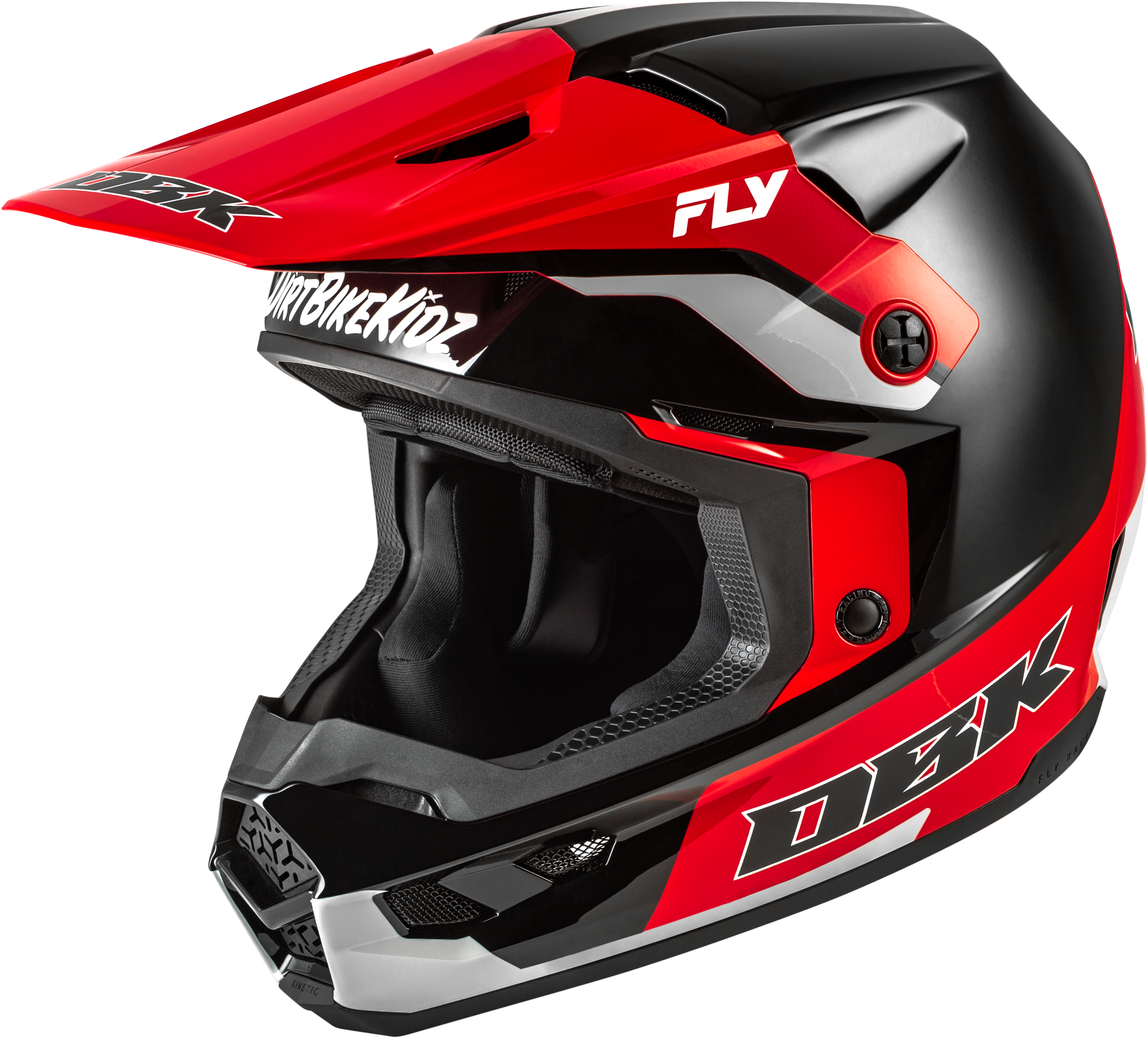 KINETIC DBK HELMET BLACK/RED/GREY SM