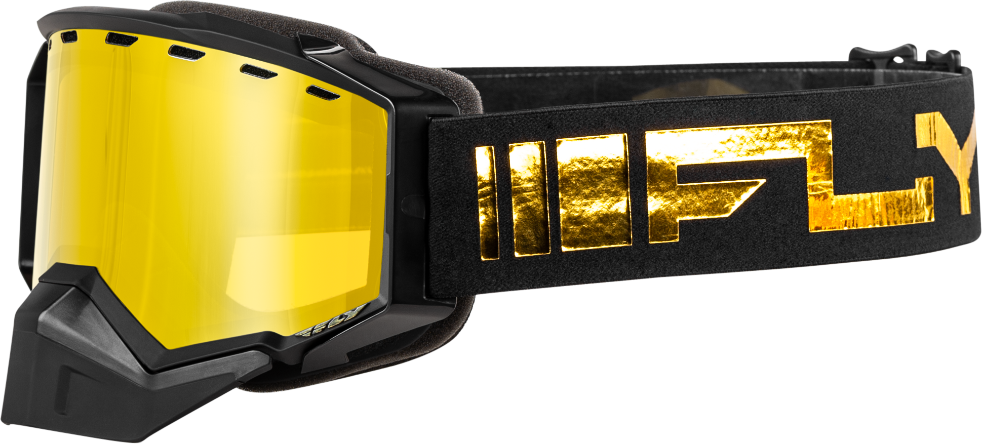 ZONE SNOW GOGGLE BLACK/GOLD W/ GOLD MIRROR/YELLOW LENS