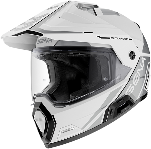 OUTLANDER SMART DS HELMET WHITE XL