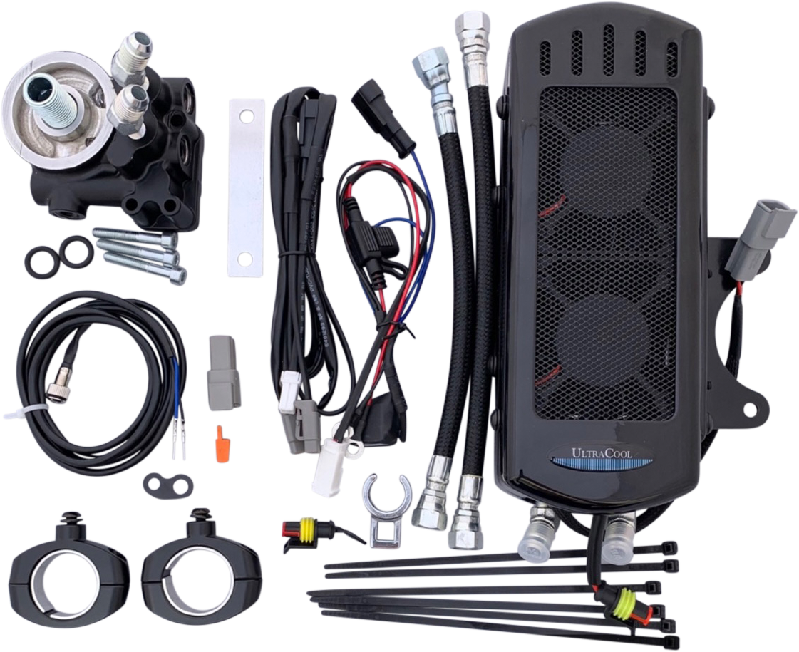 INDIAN OIL COOLER SIDE MOUNT BLACK