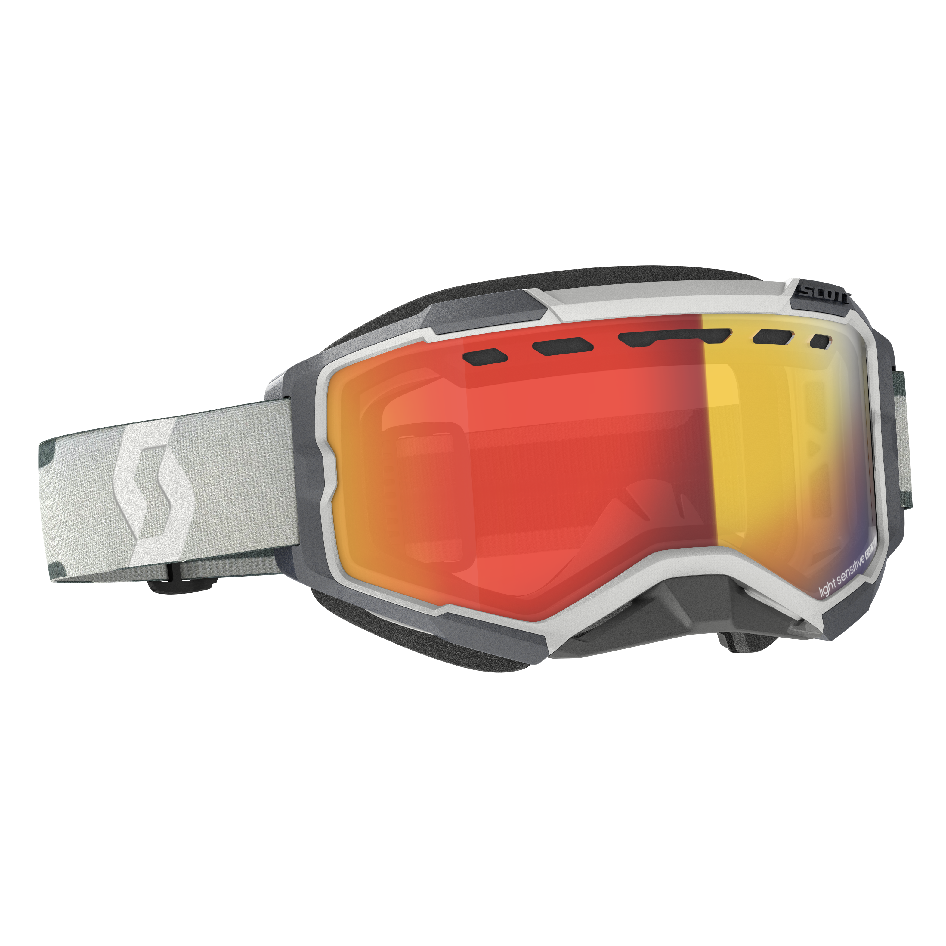 FURY SNOWCROSS GOGGLE GREY LS RED CHROME LENS