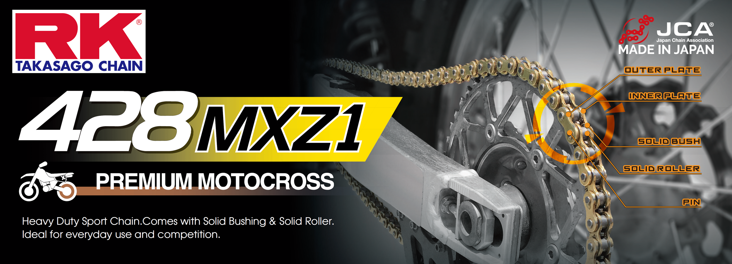 GB428MXZ1 DRIVE CHAIN GOLD 428 X 120