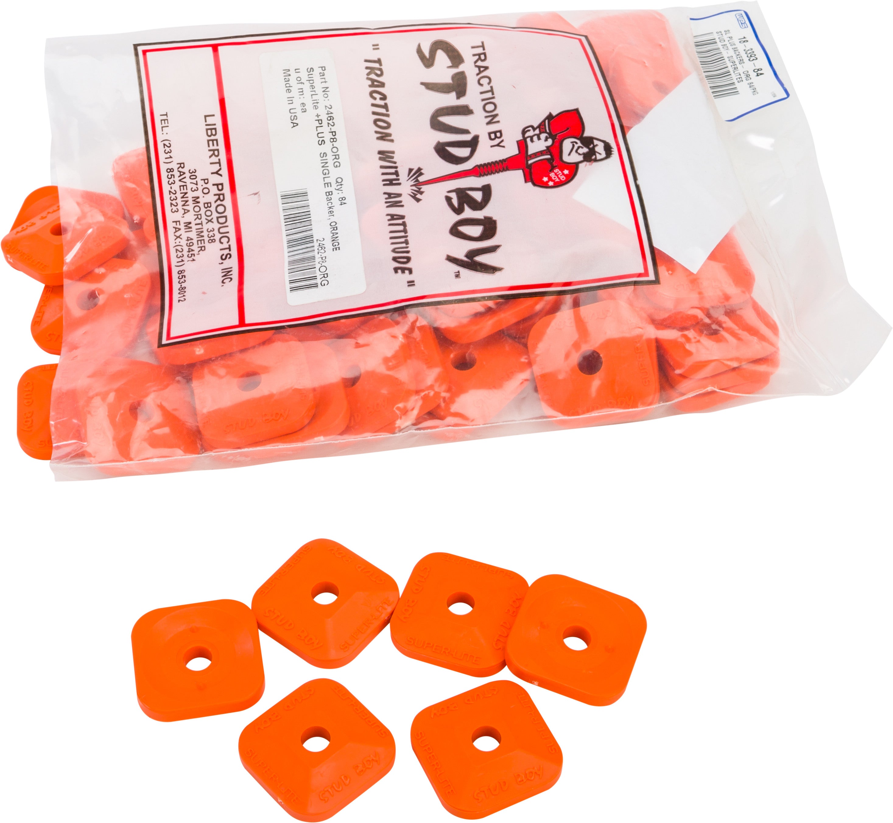 SUPER-LITE PLUS BACKERS ORANGE 84/PK