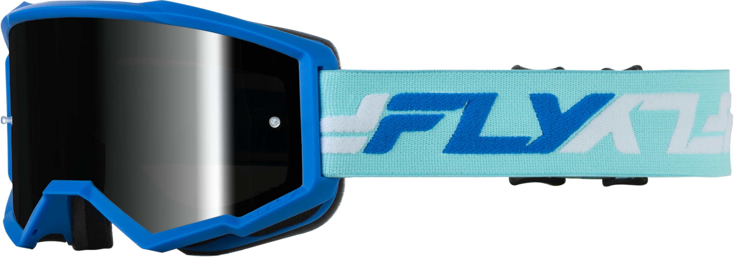 YOUTH ZONE GOGGLE BLUE/WHITE W/ BLACK MIRROR/SMOKE LENS