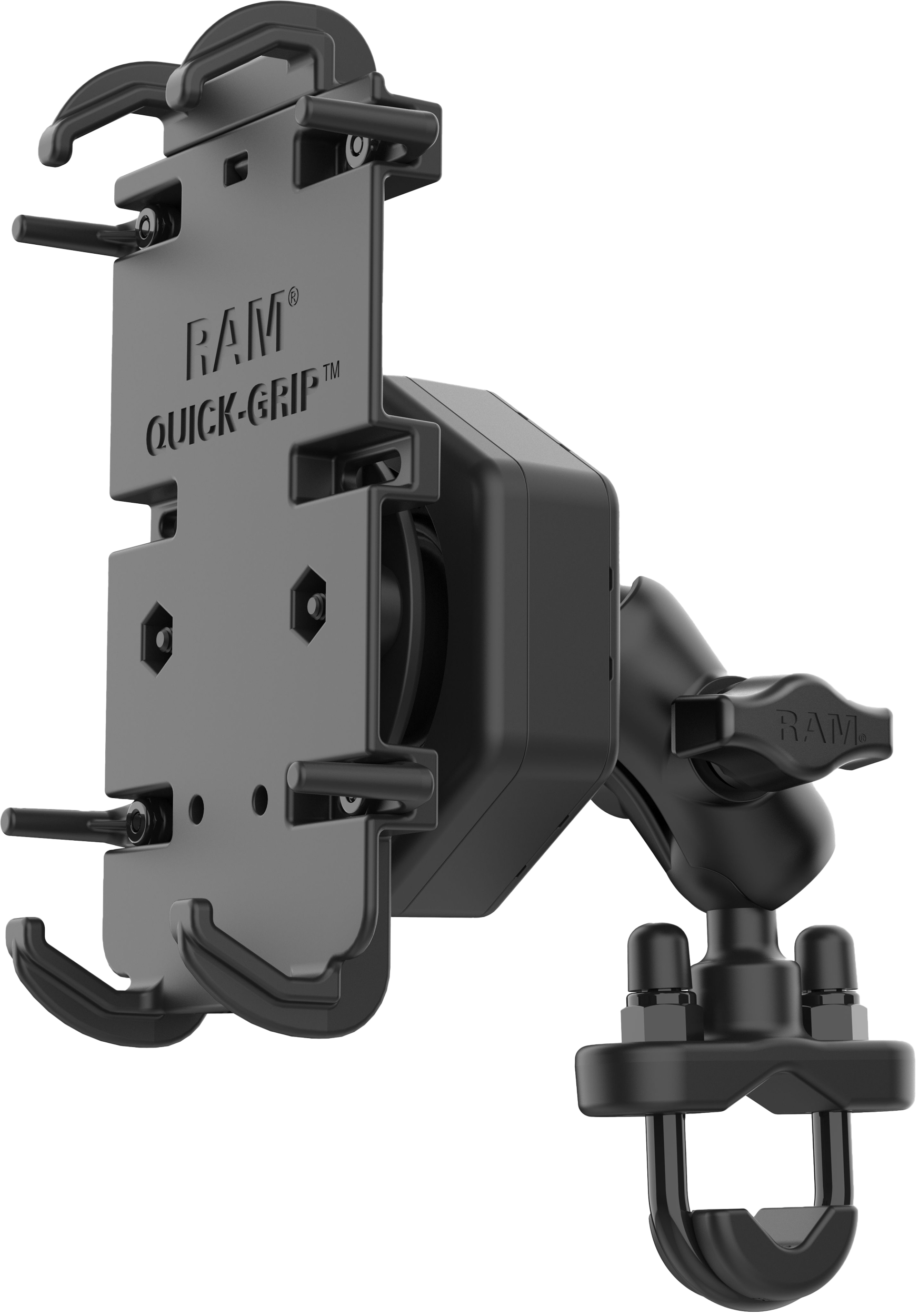 QUICK-GRIP XL PHONE MOUNT VIBE-SAFE & U-BOLT BASE SHORT