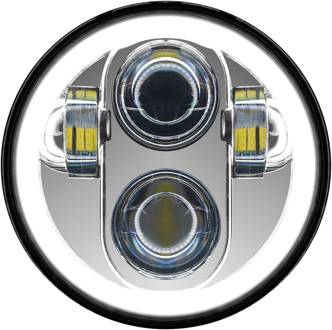 5 3/4" LED HEADLIGHT WITH FULL HALO CHROME