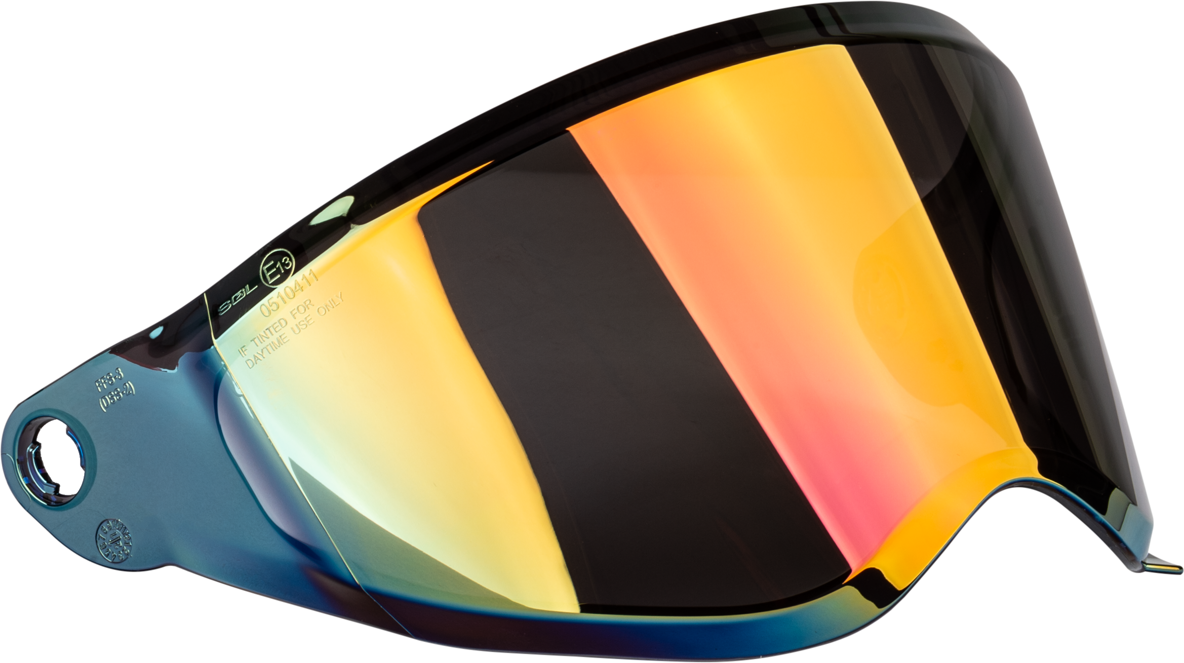 TREKKER HELMET FACE SHIELD RED IRIDIUM