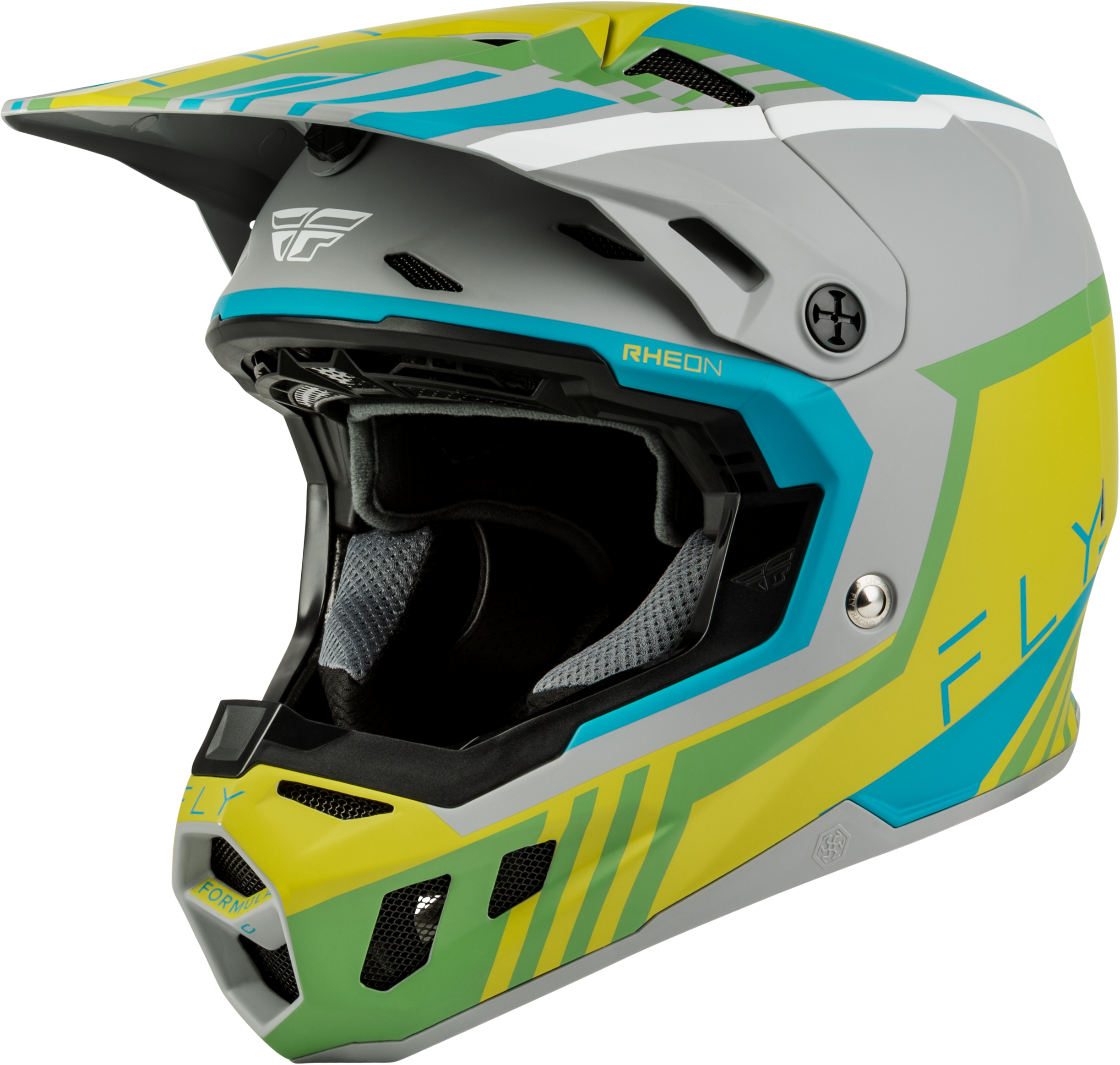FORMULA CC STRIKE HELMET MATTE GREY/GREEN/TEAL 2X
