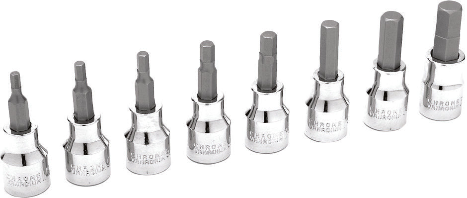 8 PC 3/8" SAE HEX BIT SET