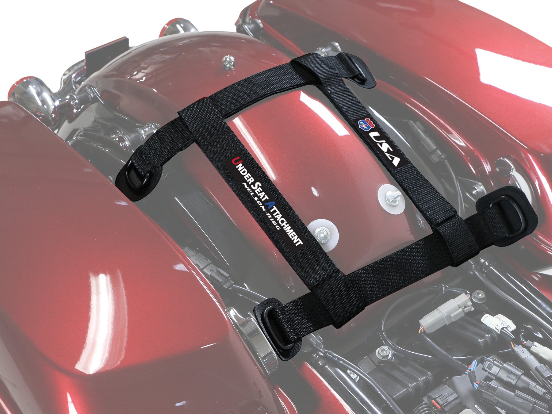 ROUTE 1 UNDER SEAT ATTACHMENT STRAPS BLACK