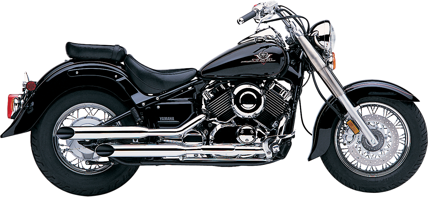 BLVD SLASHCUT SLIP ON CHROME YAM V-STAR 650