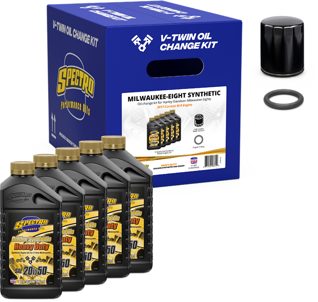 V-TWIN ENGINE OIL CHG KIT M8 SYNTHETIC