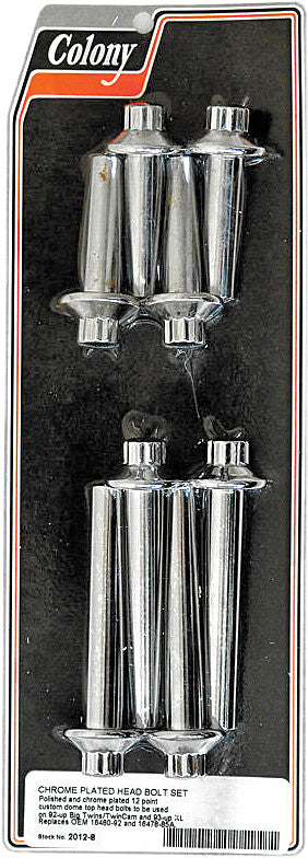 HEADBOLT KIT CHROME BT 92-16 AND XL 93-UP