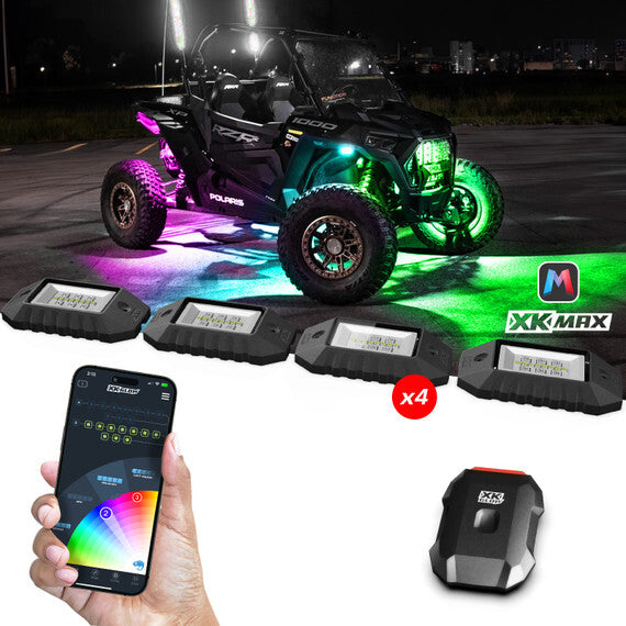 KMAX ROCK LIGHT KIT 4 PIECE APP CONTROL