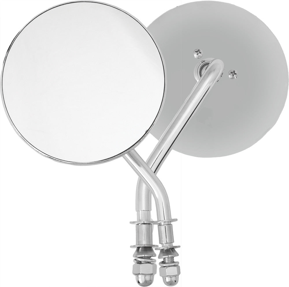 4" ROUND MIRROR CHROME LEFT SIDE