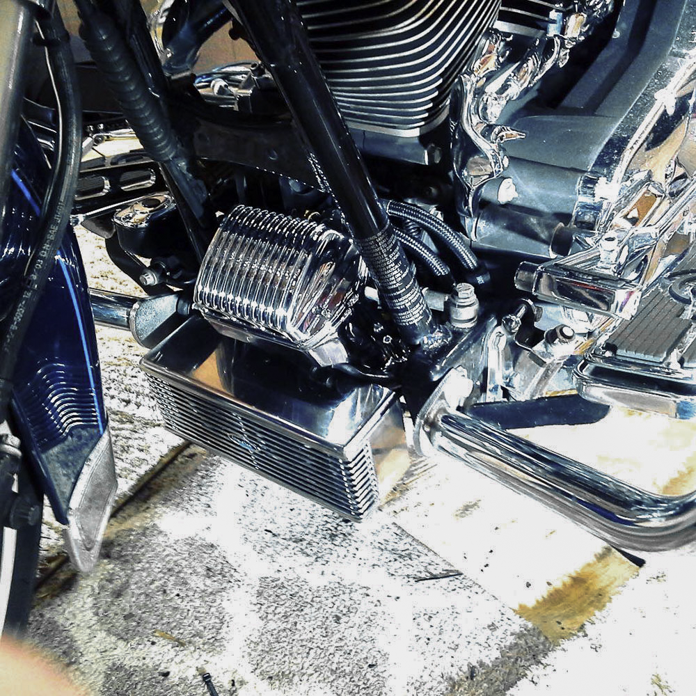 FRONT MOUNT OIL COOLER TC TOURING `09-16 CHROME