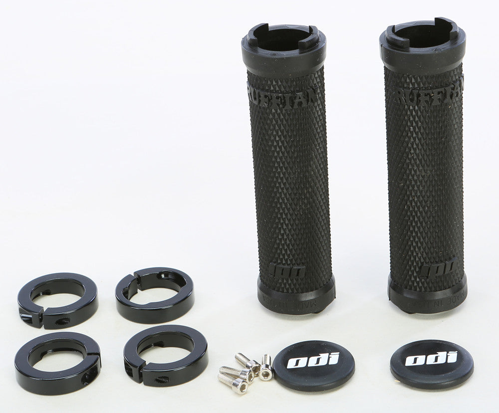 RUFFIAN NO FLANGE LOCK-ON GRIP BLACK/BLACK 130MM