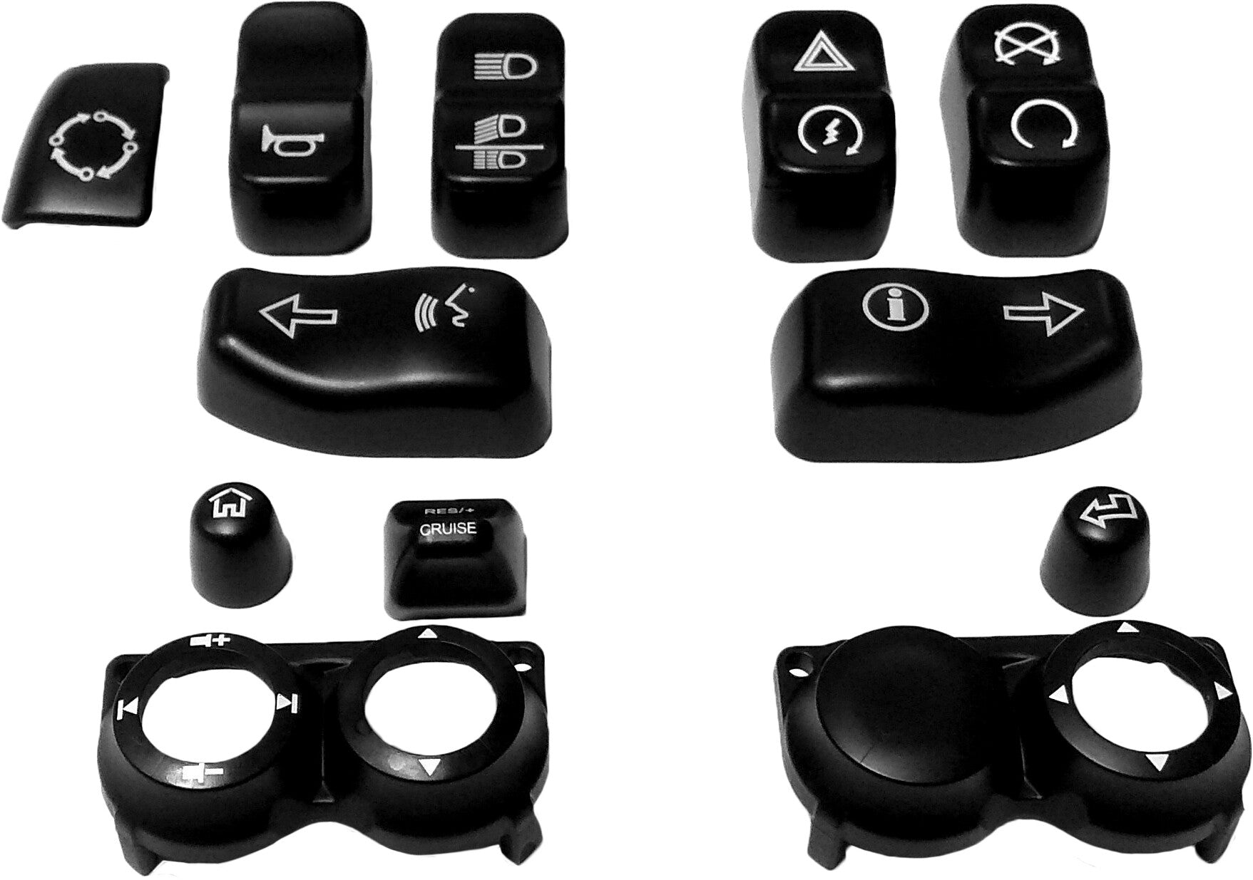 SWITCH CAP KIT BLACK `16-25 FLHT/FLTR EXC SE MODELS