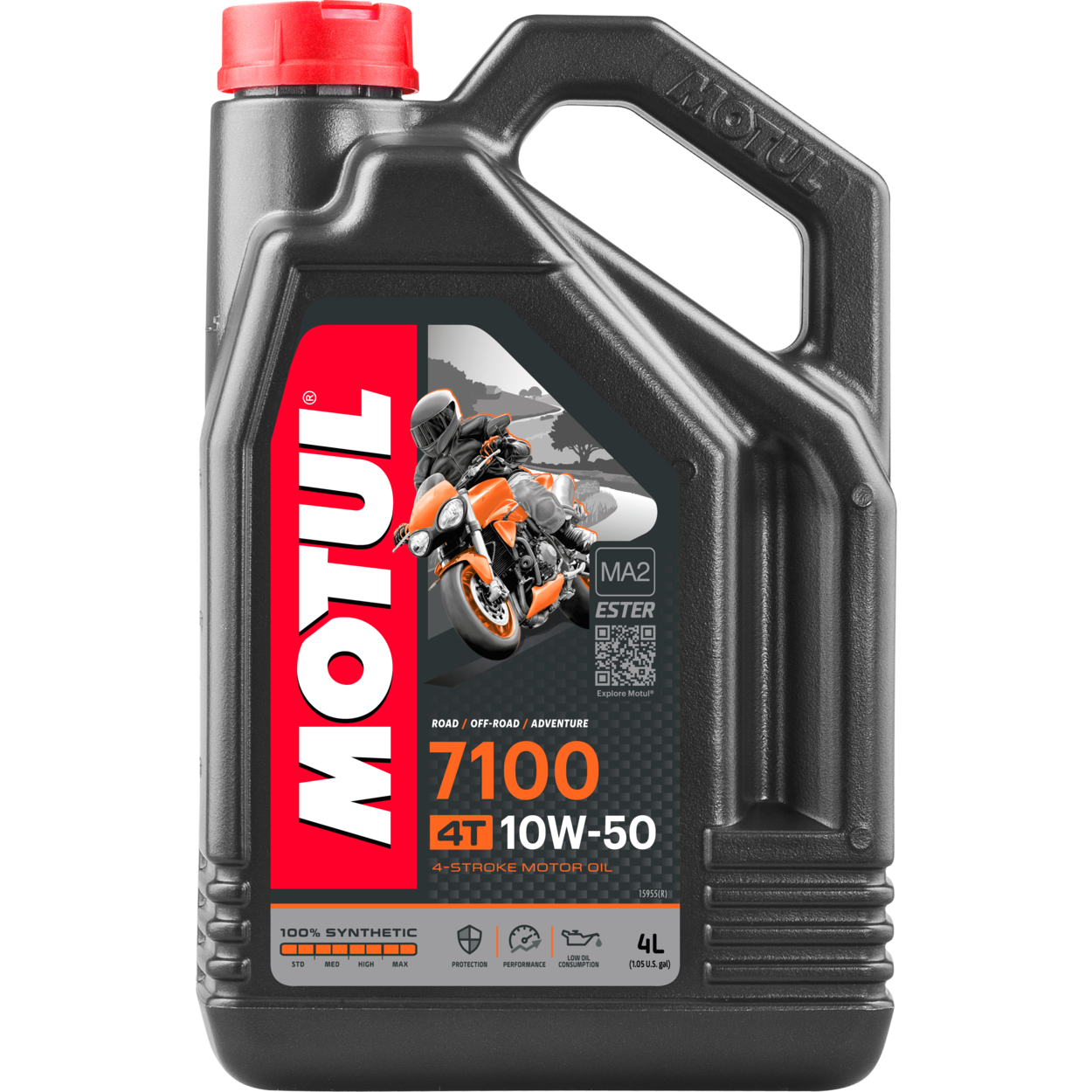 7100 FULL SYN OIL 10W50 4T 4L (4/CASE SOLD EA)