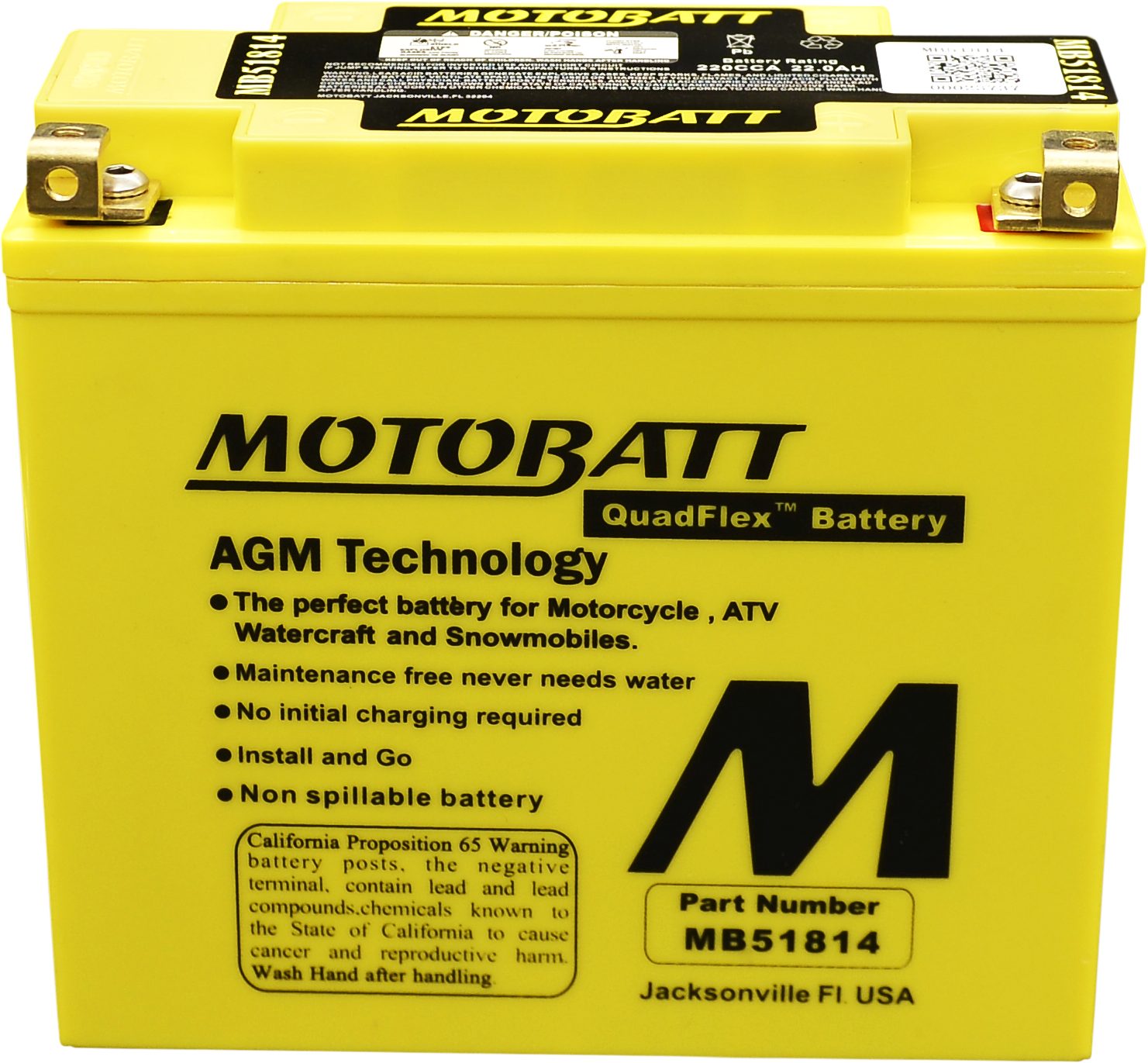 BATTERY MB51814 SEALED FACTORY ACTIVATED