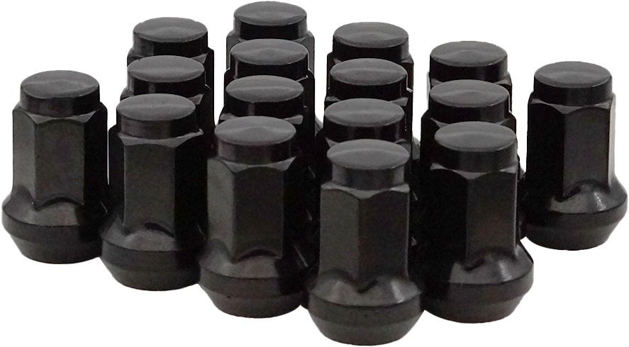 LUG NUTS BLACK POL 3/8"-24 60 TAPERED 16/PK