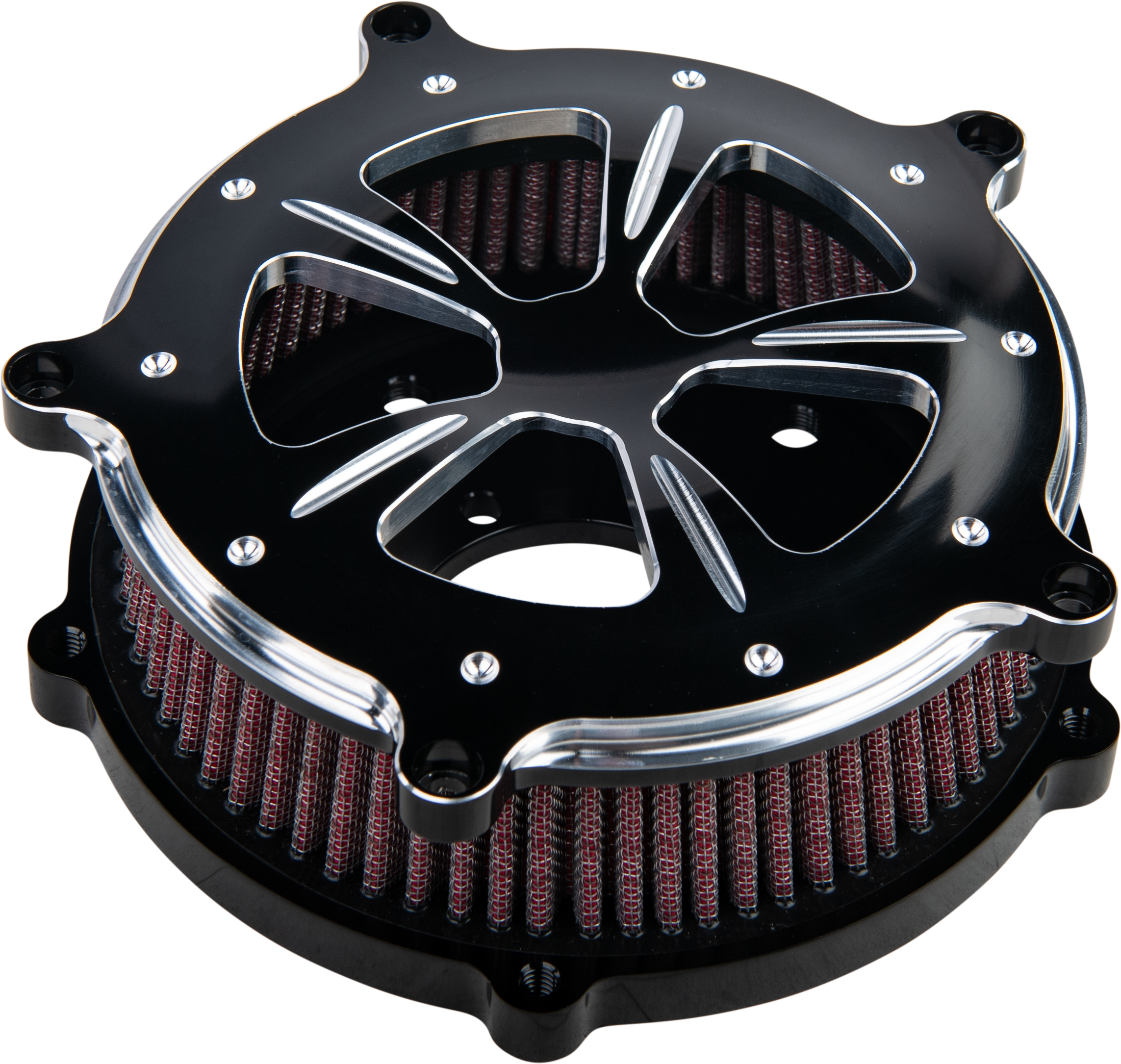 COMMODORE AIR CLEANER KIT BLACK CONTRAST W/ CLEAR WINDOW