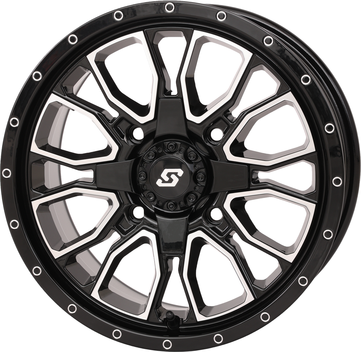FUSION DD WHEEL 15X7 5+2 4/137 & 4/156 GLOSS BLK/MACH