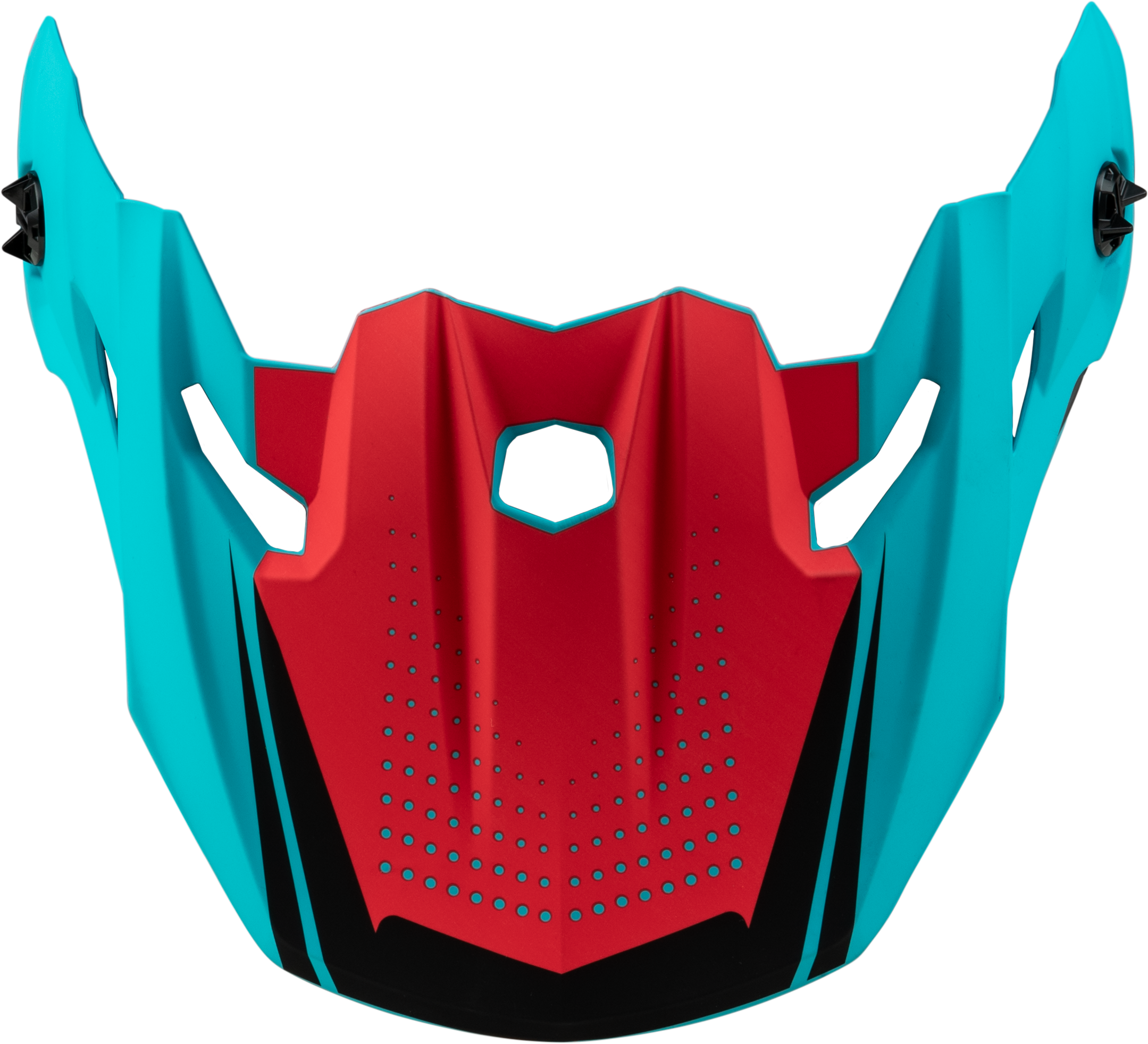 MX-96 502 VISOR W/SCREWS MATTE BLUE/RED