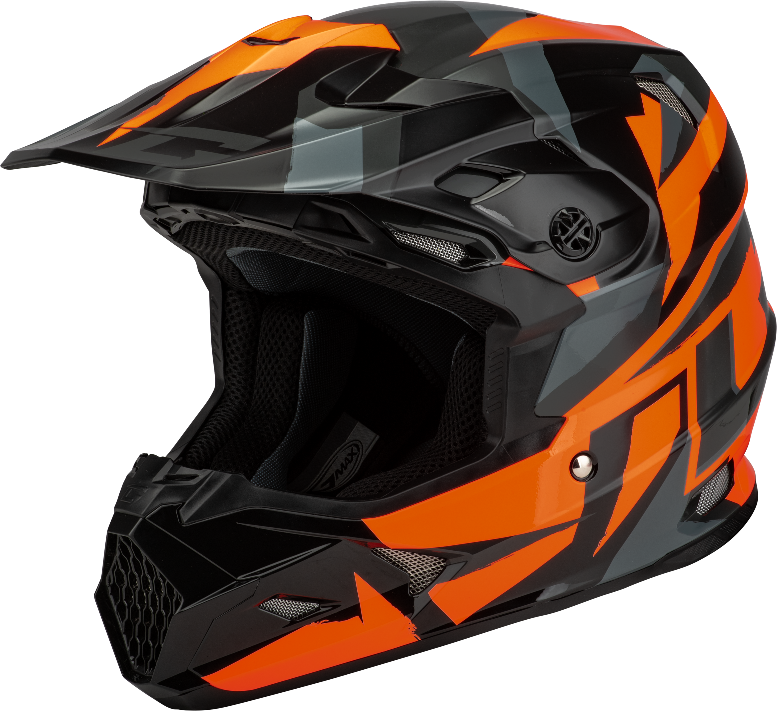 MX-96 SPLINTER HELMET BLACK/ORANGE LG